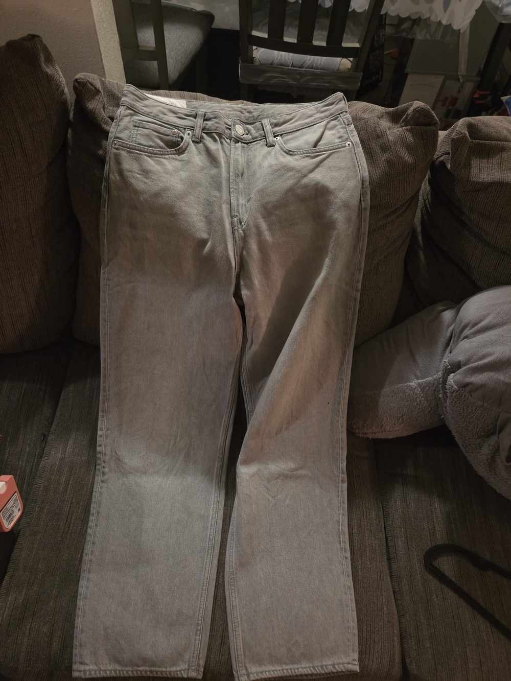H&M Men's Straight Jeans in Light Gray